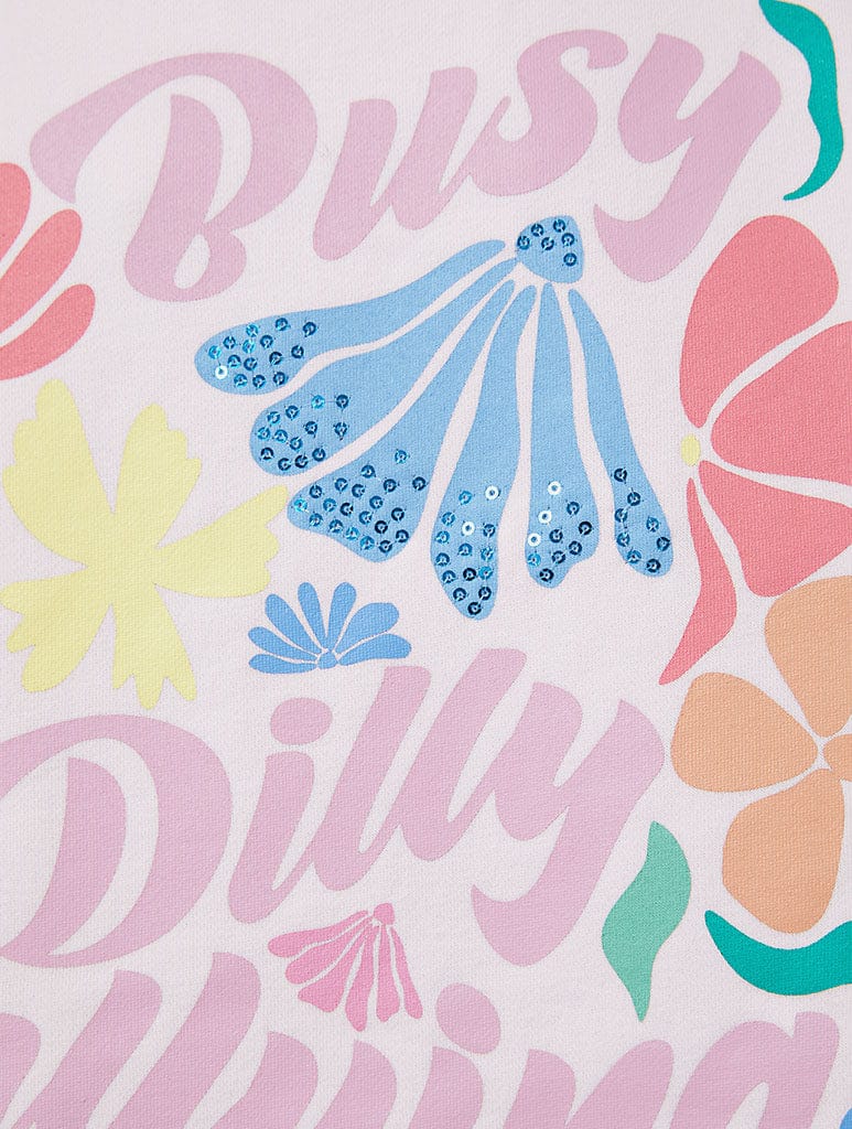 Busy Dilly Dallying Pink Sweatshirt Hoodies & Sweatshirts Skinnydip London