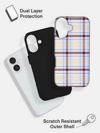 Butter, Blue and Brown Tartan Ultra Protective iPhone Case Phone Cases Skinnydip London