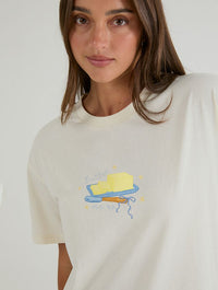 Butter Me Up T-Shirt In White Tops & T-Shirts Skinnydip London