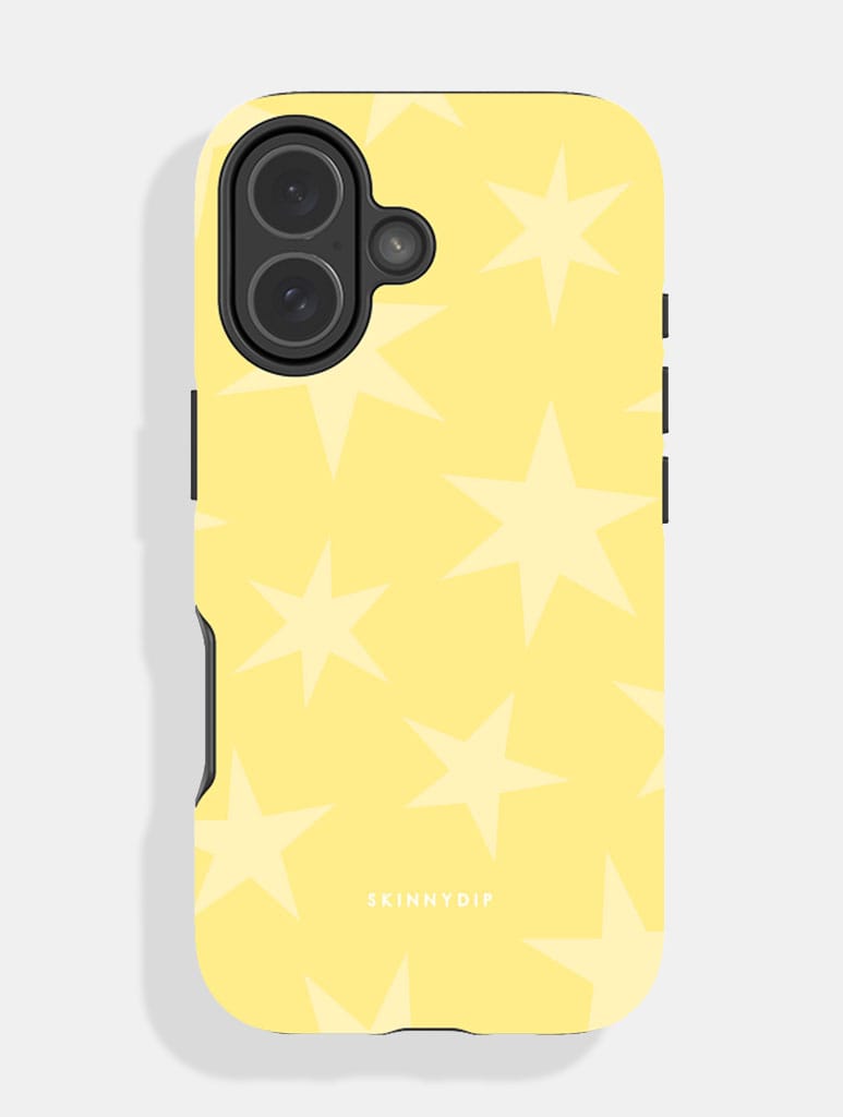 Butter Yellow Ditsy Stars Ultra Protective iPhone Case Phone Cases Skinnydip London