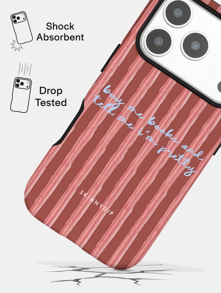 Buy Me Books Stripey Quote Ultra Protective iPhone Case Phone Cases Skinnydip London