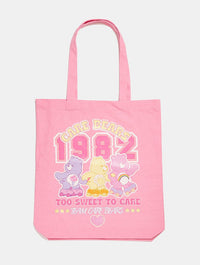 Care Bears Varsity Pink Tote Bag Printed Tote Bags Skinnydip London