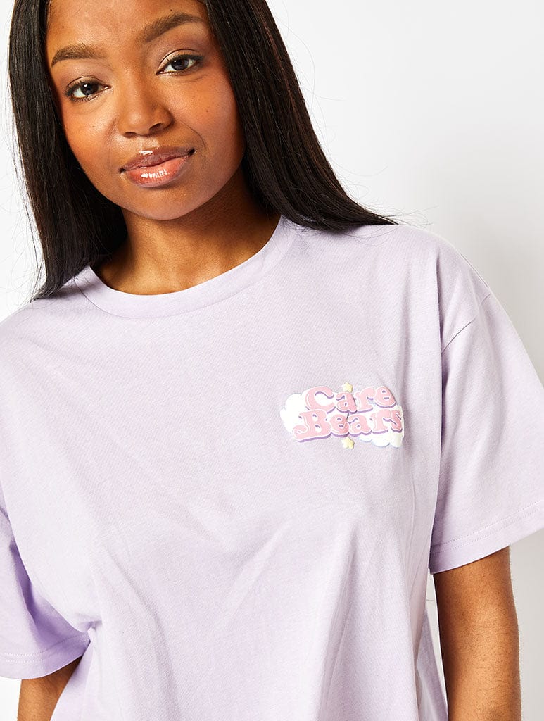 Care Bears Varsity T-Shirt in Lilac Tops & T-Shirts Skinnydip London