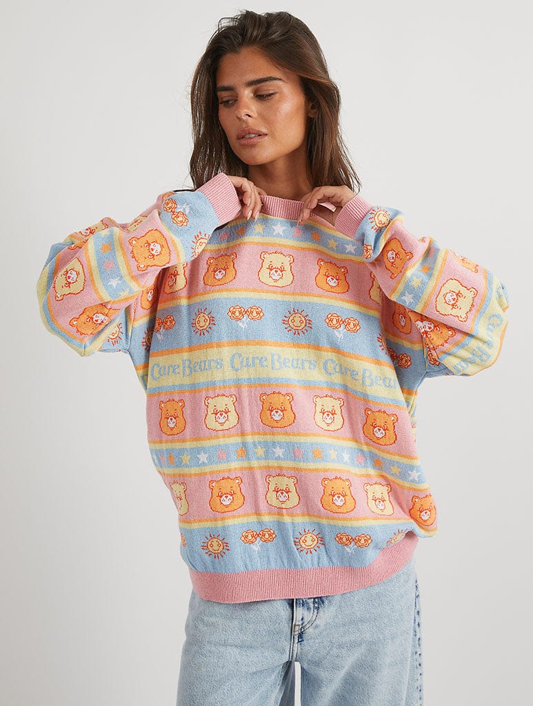 Care Bears x Skinnydip Striped Knitted Jumper Jumpers & Cardigans Skinnydip London