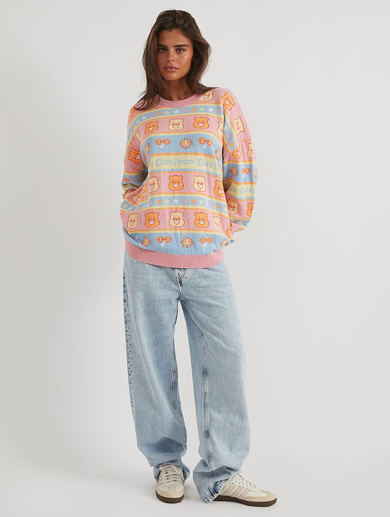 Care Bears x Skinnydip Striped Knitted Jumper Jumpers & Cardigans Skinnydip London