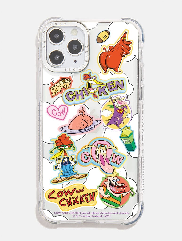 Cartoon Network Cow & Chicken Sticker Shock iPhone Case Phone Cases Skinnydip London