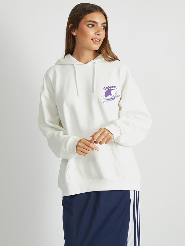 Casper x Skinnydip Casper The Friendly Ghost Hoodie In White Hoodies & Sweatshirts Skinnydip London