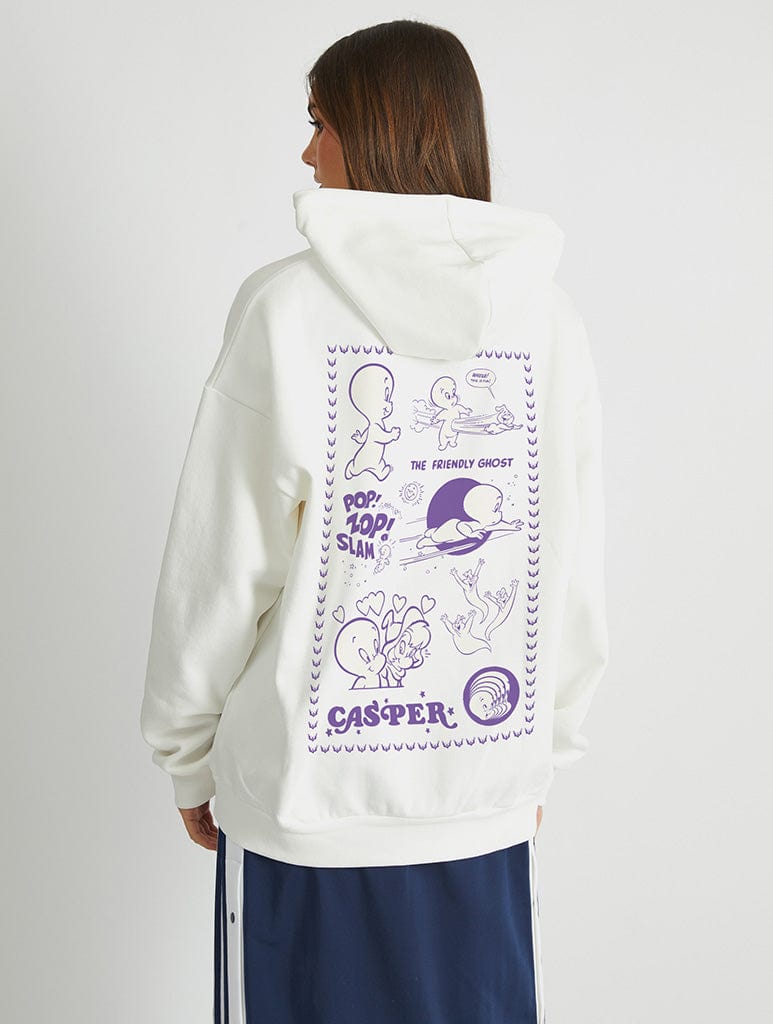 Casper x Skinnydip Casper The Friendly Ghost Hoodie In White Hoodies & Sweatshirts Skinnydip London
