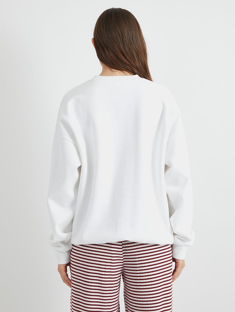 Casper x Skinnydip Logo Sweatshirt In White Hoodies & Sweatshirts Skinnydip London