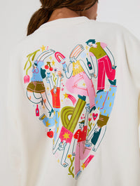 Catarina Morais x Skinnydip Sweatshirt In White Hoodies & Sweatshirts Skinnydip London