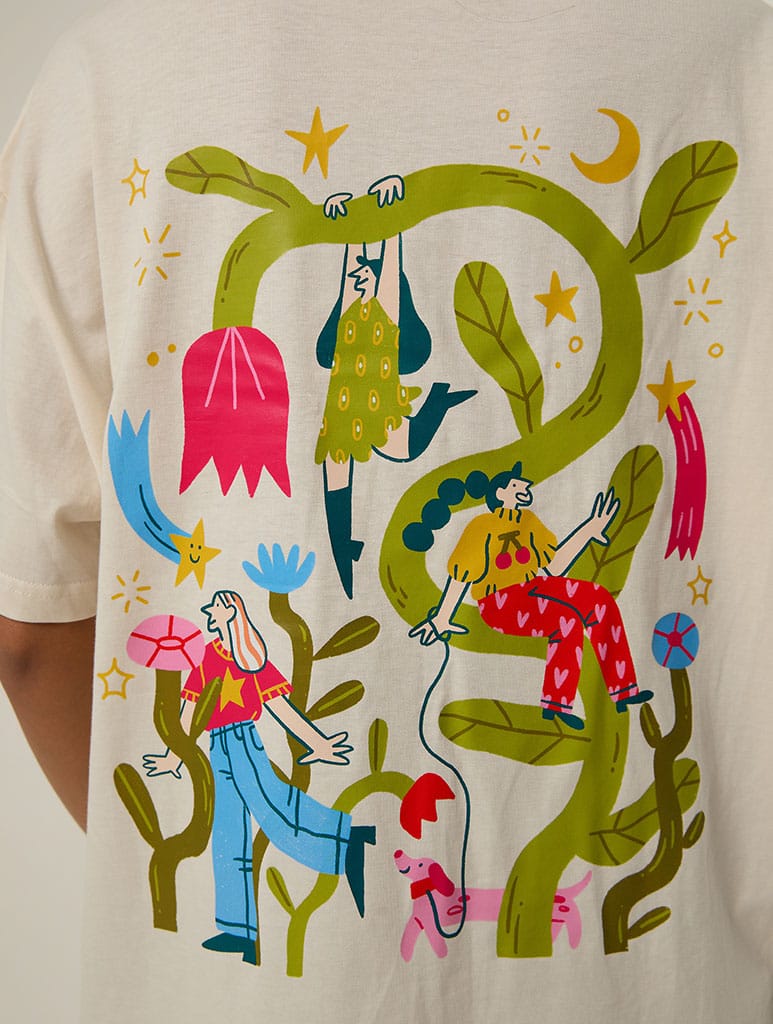Catarina Morais x Skinnydip T-Shirt In White Tops & T-Shirts Skinnydip London
