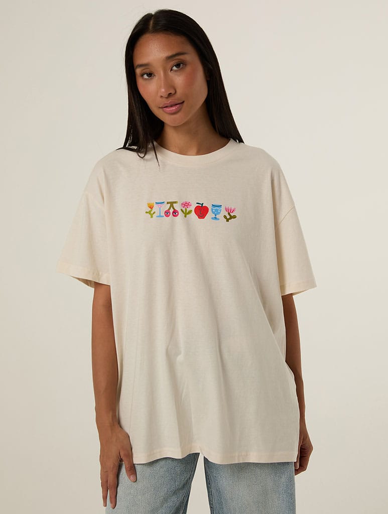 Catarina Morais x Skinnydip T-Shirt In White Tops & T-Shirts Skinnydip London