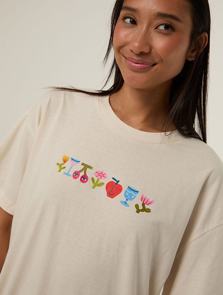 Catarina Morais x Skinnydip T-Shirt In White Tops & T-Shirts Skinnydip London