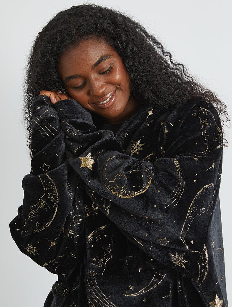 Celestial Gold Blanket Hoodie Lingerie & Nightwear Skinnydip London