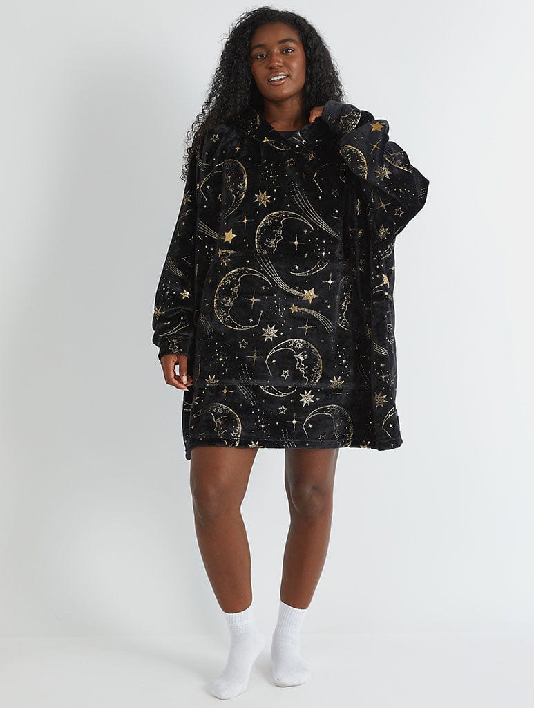 Celestial Gold Blanket Hoodie Lingerie & Nightwear Skinnydip London