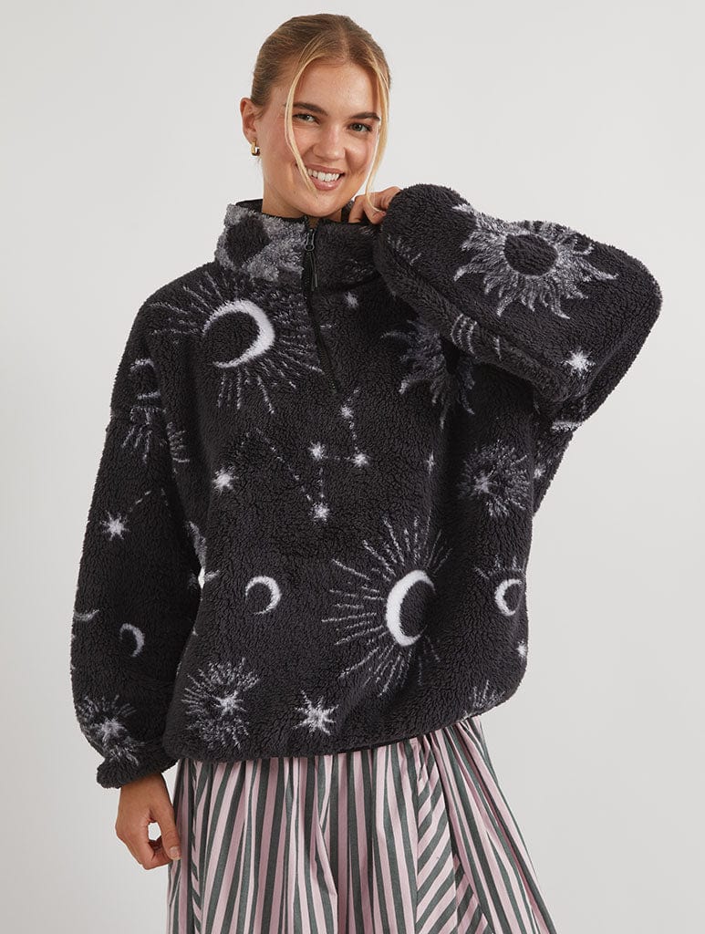 Celestial Longline Fleece Coats & Jackets Skinnydip London