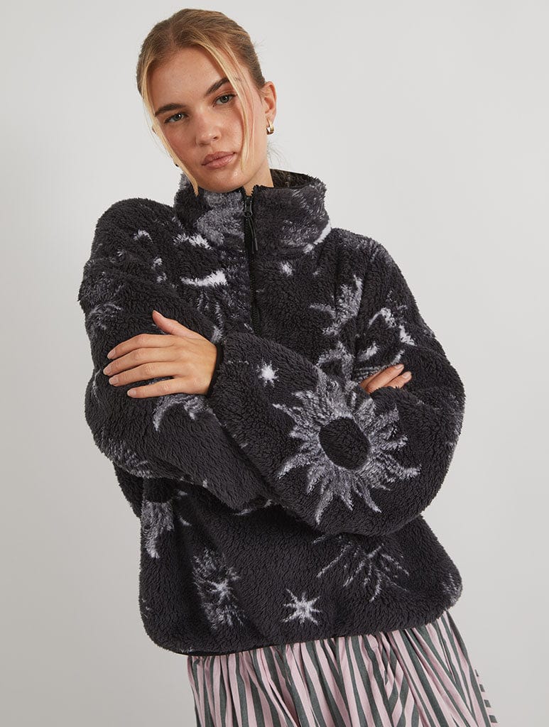 Celestial Longline Fleece Coats & Jackets Skinnydip London