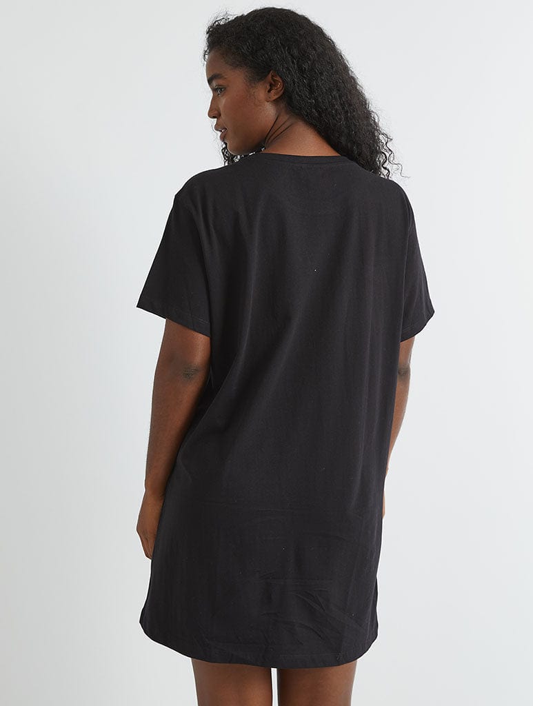 Celestial Night Dress in Black Lingerie & Nightwear Skinnydip London