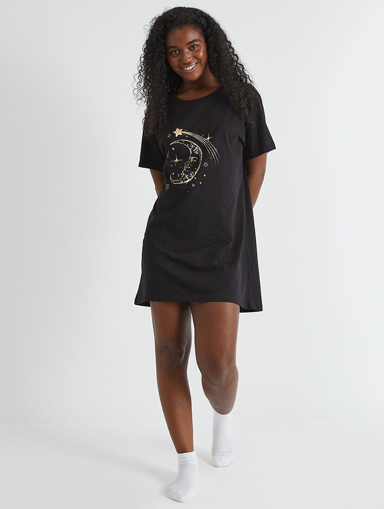 Celestial Night Dress in Black Lingerie & Nightwear Skinnydip London