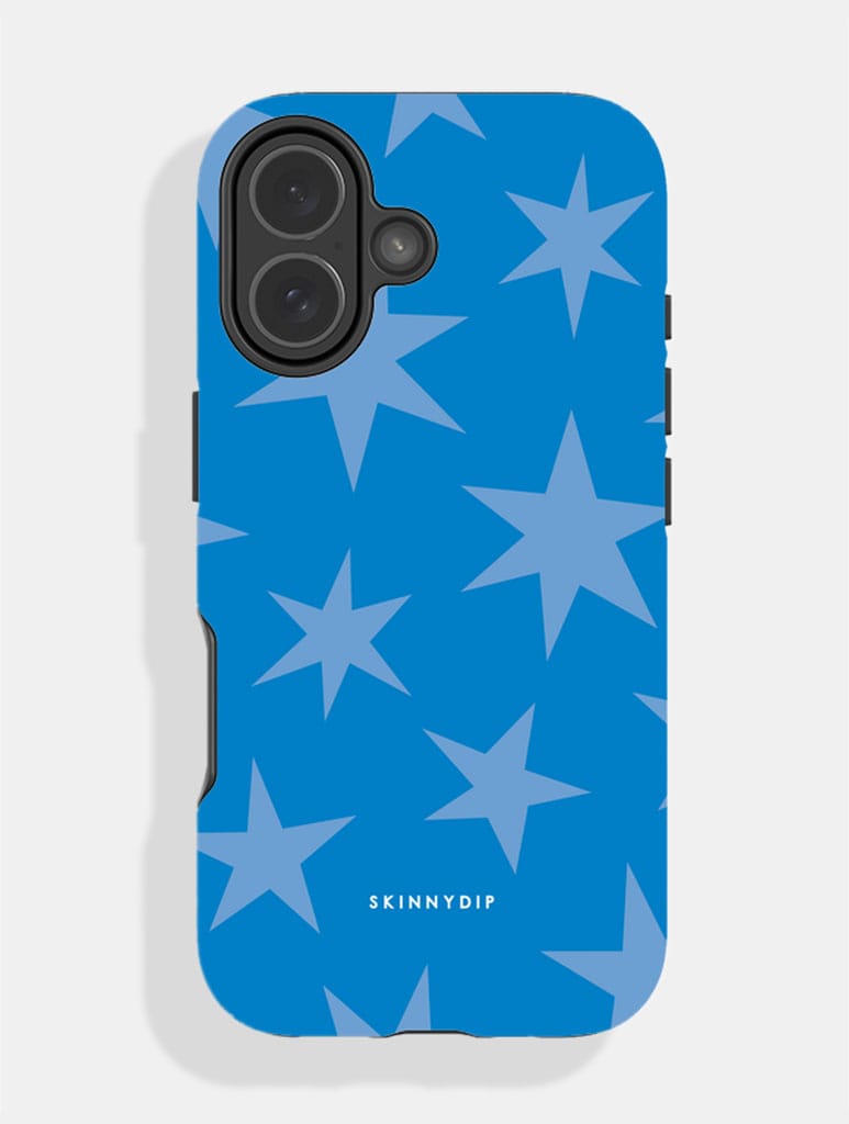 Cerulean Blue Ditsy Stars Ultra Protective iPhone Case Phone Cases Skinnydip London