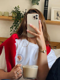 Charlotte Godfree x Skinnydip Croissants & Coffee T-Shirt Tops & T-Shirts Skinnydip London