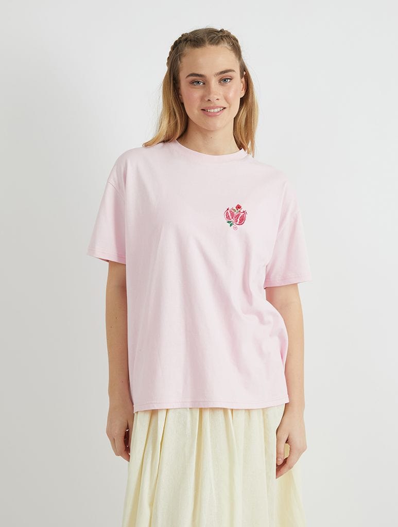 Charlotte Godfree x Skinnydip Pomegranates & Poppies T-Shirt Tops & T-Shirts Skinnydip London