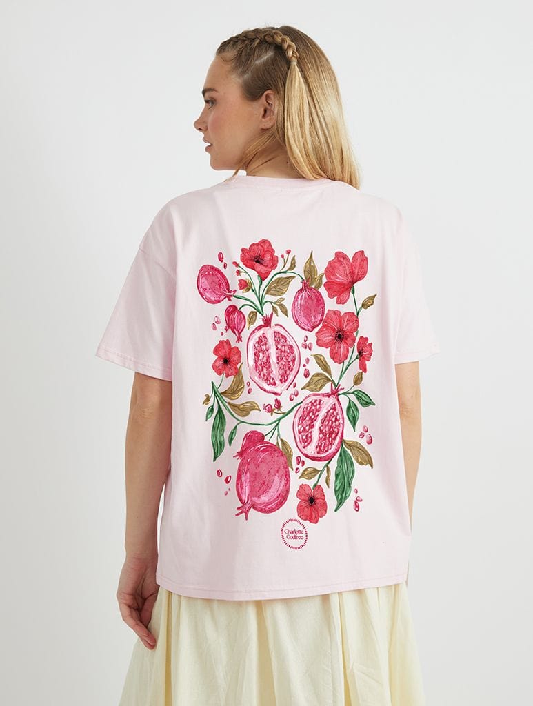 Charlotte Godfree x Skinnydip Pomegranates & Poppies T-Shirt Tops & T-Shirts Skinnydip London