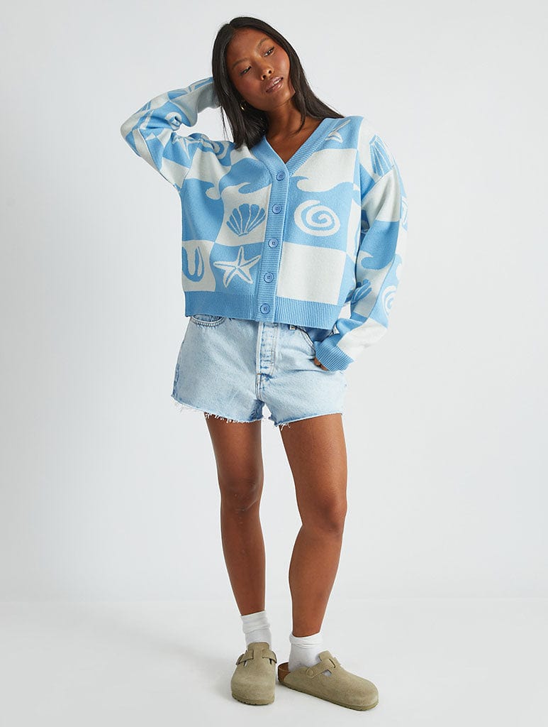 Checked Shell Cardigan Jumpers & Cardigans Skinnydip London