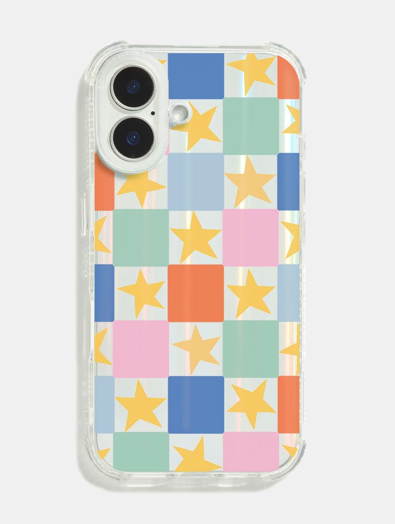 Checked Star Shock iPhone Case Phone Cases Skinnydip London