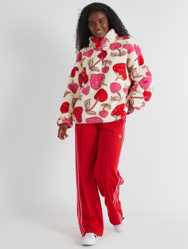 Cherry and Strawberry Longline Fleece Coats & Jackets Skinnydip London