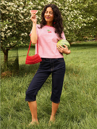 Cherry Beaded Baby Tee Tops & T-Shirts Skinnydip London