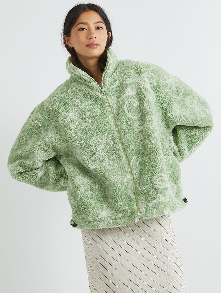 Cherry Borg Jacket Coats & Jackets Skinnydip London