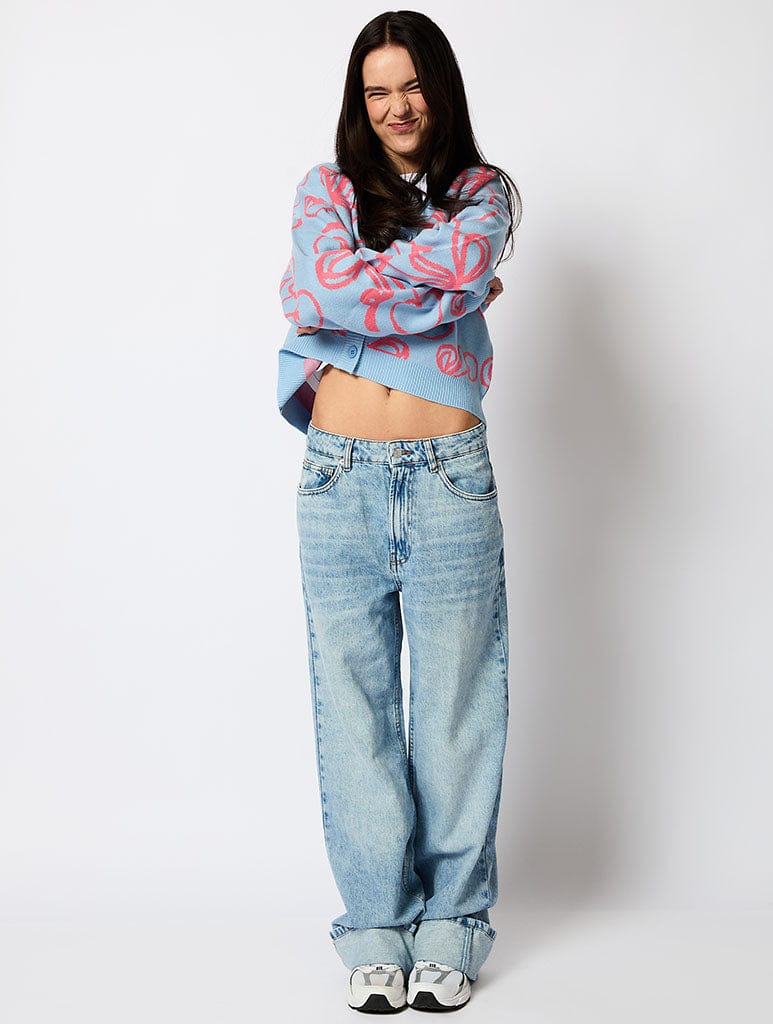 Cherry Bow Knitted Cardigan Jumpers & Cardigans Skinnydip London