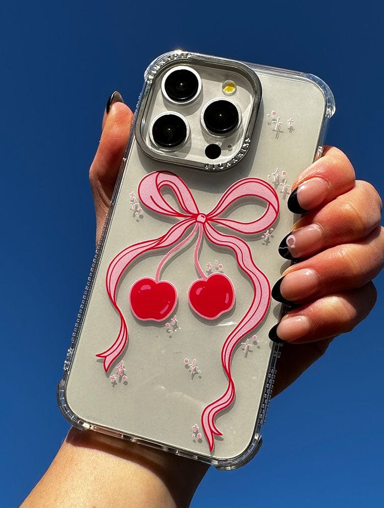 Cherry Ribbon Bow Shock iPhone Case Phone Cases Skinnydip London