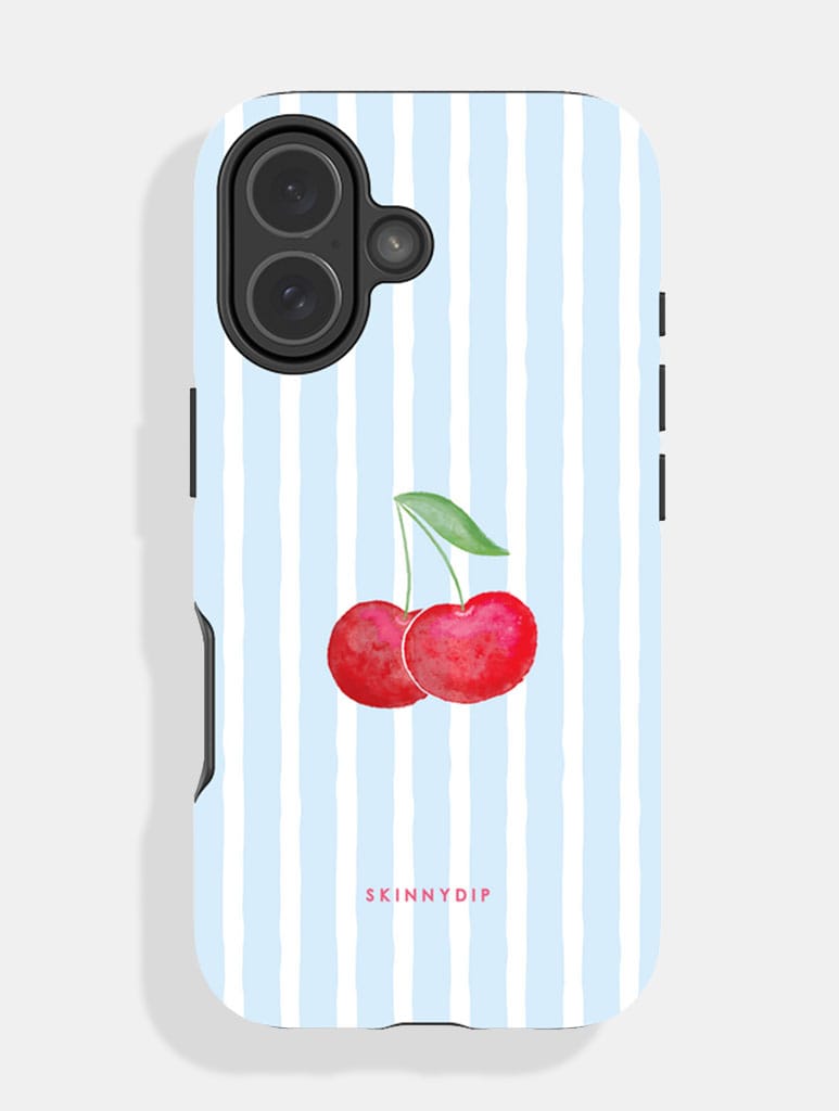 Cherry Stripe Ultra Protective iPhone Case Phone Cases Skinnydip London