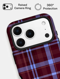 Chocolate and Blue Tartan Ultra Protective iPhone Case Phone Cases Skinnydip London