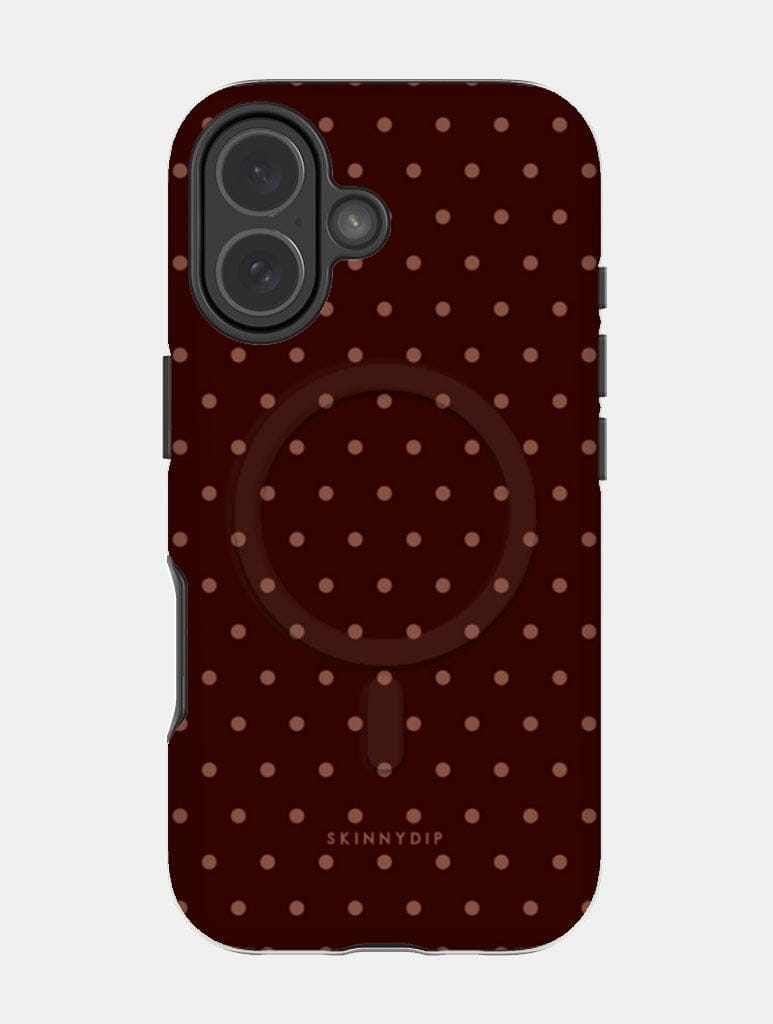 Chocolate Brown Mini Dots Magsafe Ultra Protective iPhone Case Phone Cases Skinnydip London