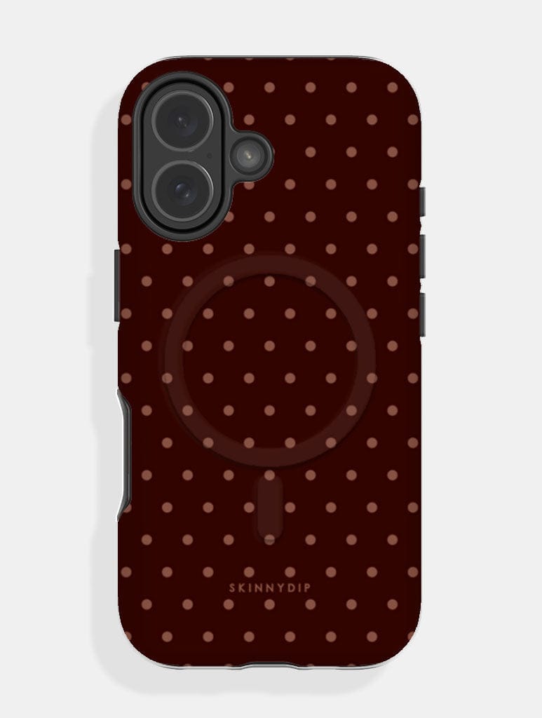 Chocolate Brown Mini Dots Magsafe Ultra Protective iPhone Case Phone Cases Skinnydip London