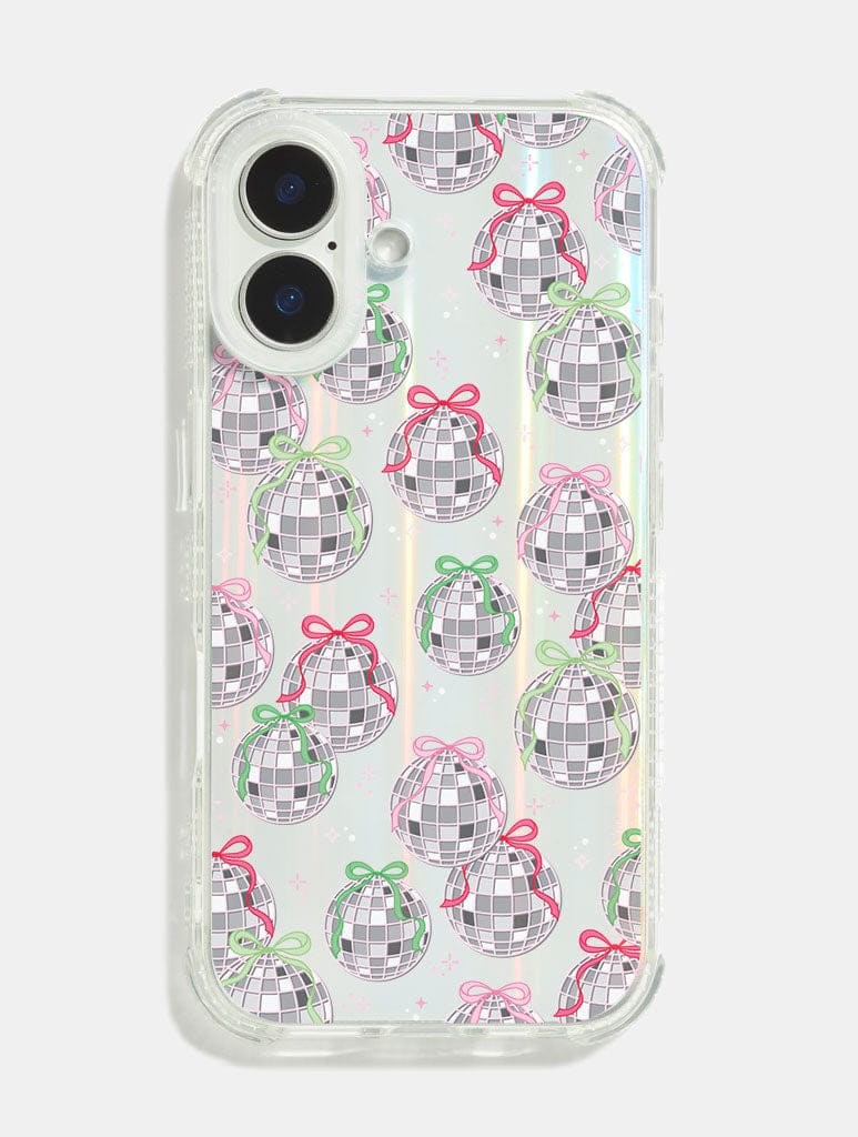 Christmas Disco Balls Bow Shock iPhone Case Phone Cases Skinnydip London