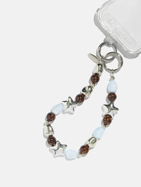 Chrome Star Tort Beaded Strap Phone Grips Skinnydip London