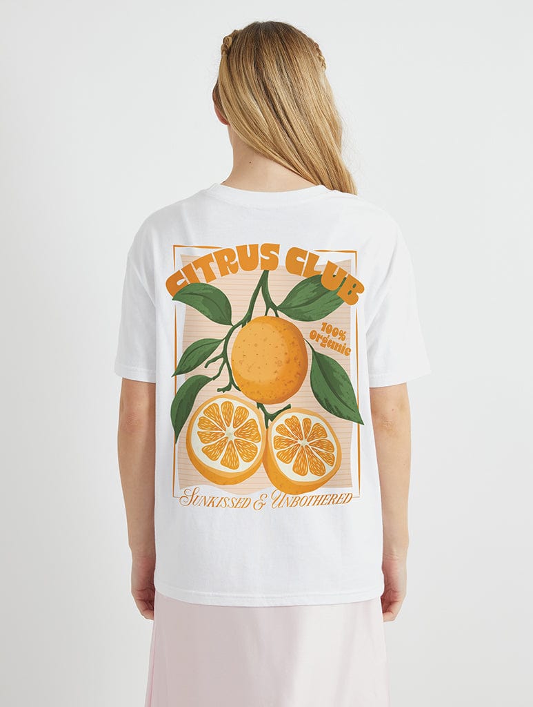 Citrus Club T-Shirt in Ecru Tops & T-Shirts Skinnydip London