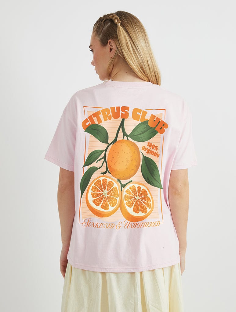 Citrus Club T-Shirt In Pink Tops & T-Shirts Skinnydip London