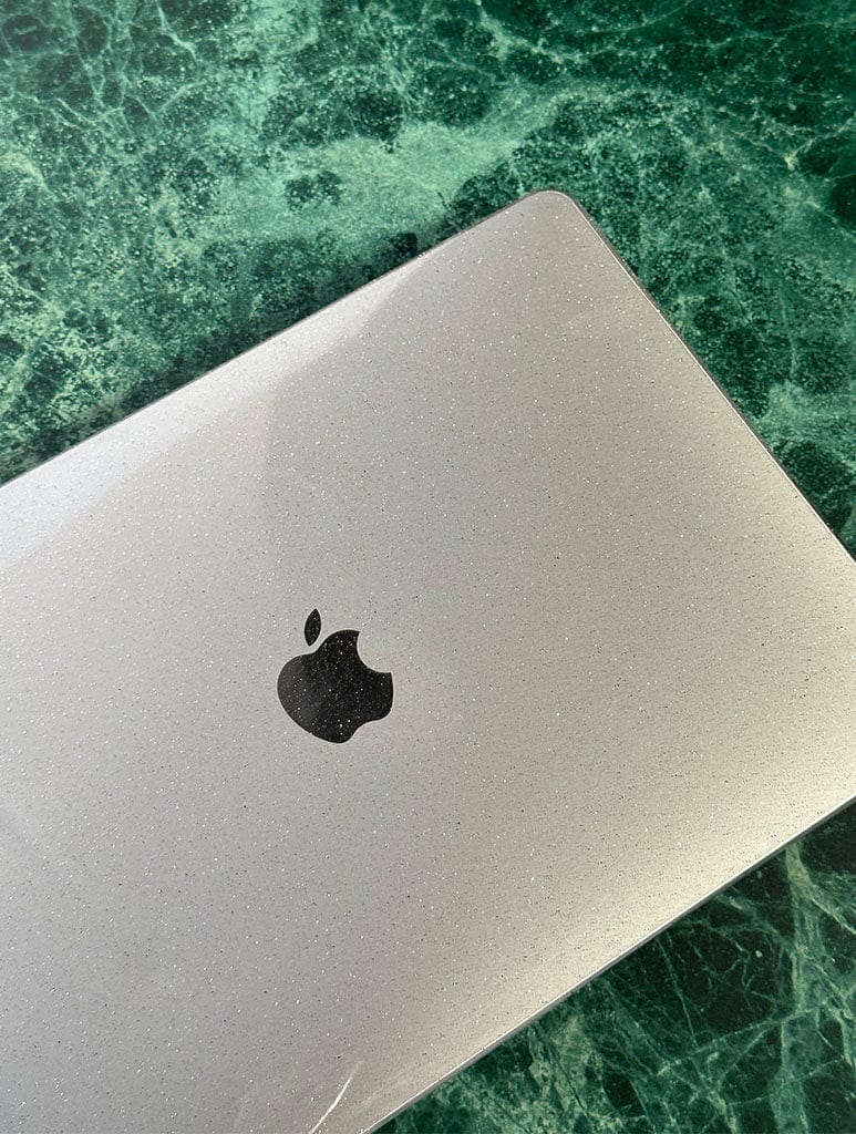 Clear Glitter Transparent MacBook Case Laptop Cases Skinnydip London