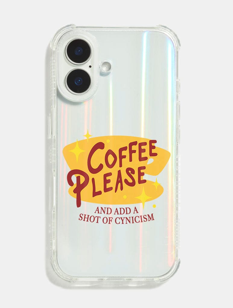 Coffee Please Holo Shock iPhone Case Phone Cases Skinnydip London