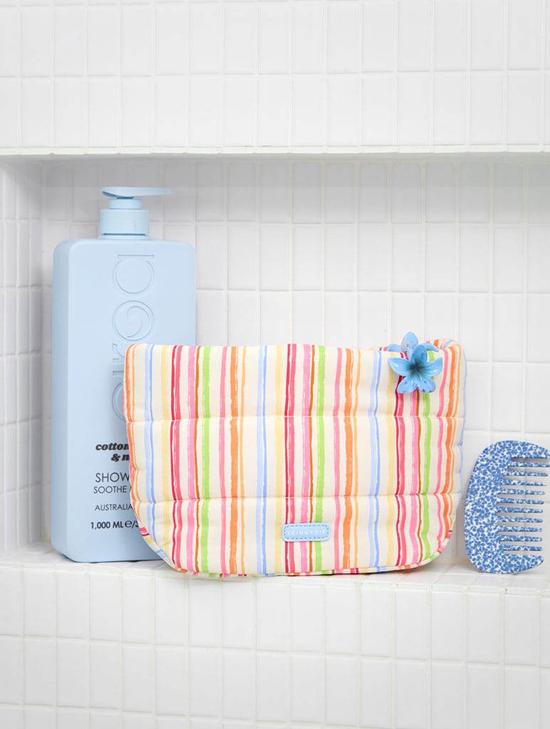 Colourful Sketchy Stripe Pillow Pouch Makeup Bag Makeup Bags & Wash Bags Skinnydip London