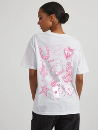 Coquette Cowgirl Era T-Shirt in Ecru Tops & T-Shirts Skinnydip London