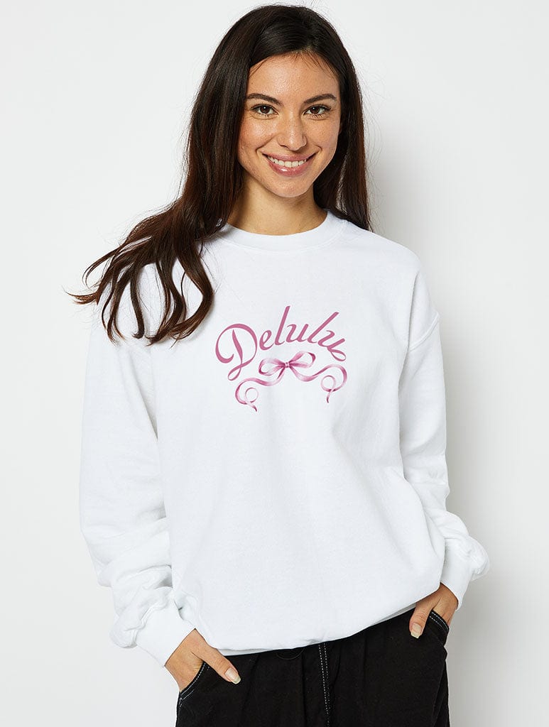 Coquette Sweatshirt in White, Shop Trending Clothing