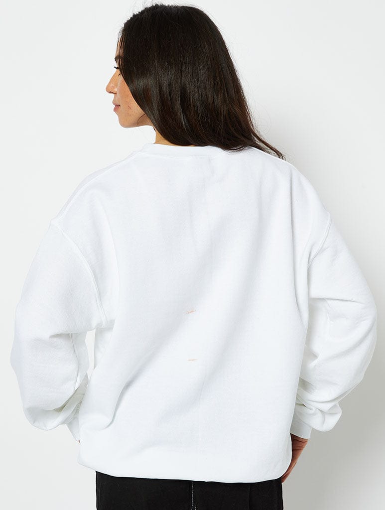 Coquette Sweatshirt in White Hoodies & Sweatshirts Skinnydip London