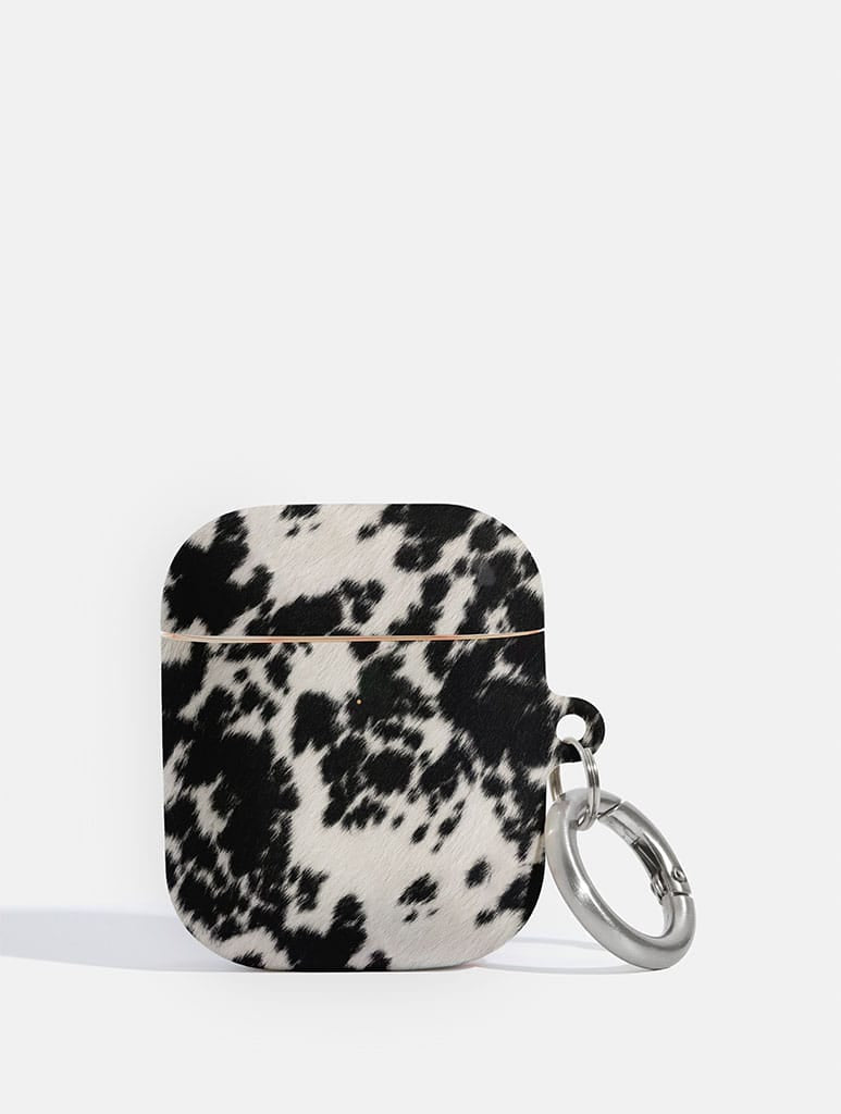 Cow Print Black And White AirPods Case AirPods Cases Skinnydip London