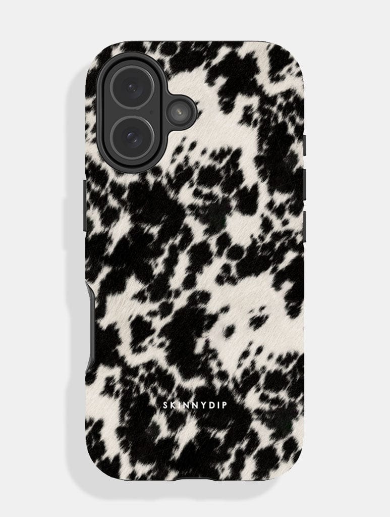 Cow Print Black and White Ultra Protective iPhone Case Phone Cases Skinnydip London